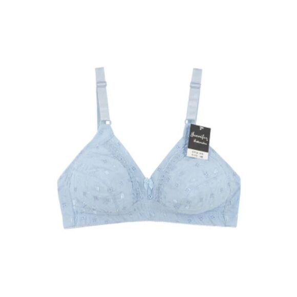 JENNIFER SIZE 42D NO WIRE FULL COVERAGE LACE BRA COLOR IS BABY BLUE EVERYDAY - Picture 1 of 6